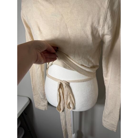 NWT WINDSOR Ballet Core Style Wrap Crop Cardigan Size M - Picture 5 of 6